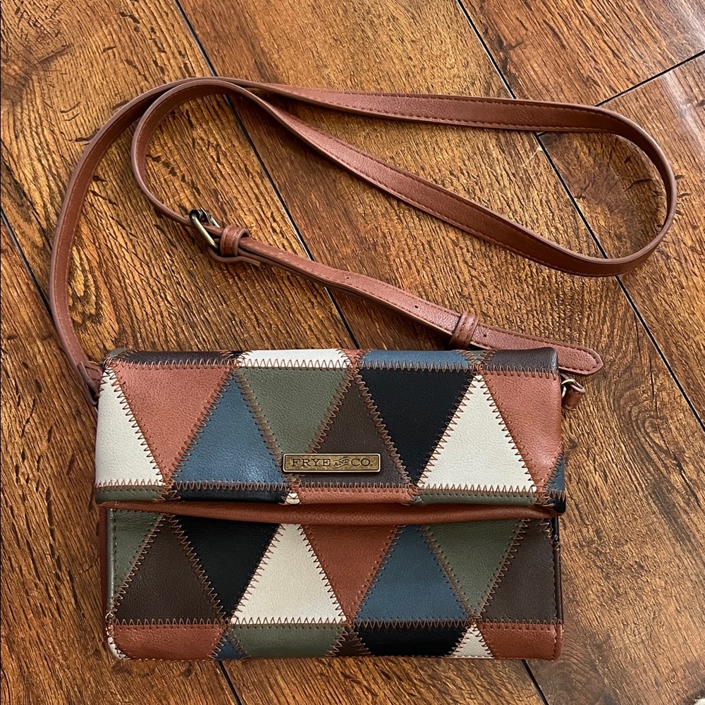 FRYE AND CO. Multicolor Patchwork Crossbody Bag